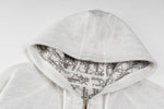 Signature Zip-Up Hoodie in Ivory with Dior Oblique Lining