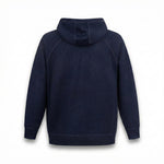 Signature Navy Zip-Up Hoodie with Monogram Lining