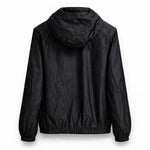Oblique Hooded Windbreaker Jacket with Signature Sleeve Bands