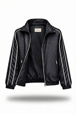 GG Monogram Hooded Zip Jacket – Black