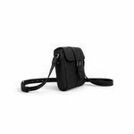 Embossed Leather Mini Crossbody Bag (Black)