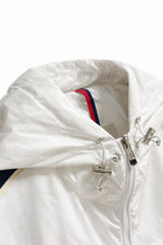 Tricolour Stripe Hooded Jacket – White