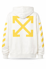 Arrows Graphic Hoodie – White / Yellow