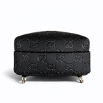 Embossed Leather Sling Bag (Black)