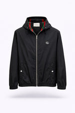 GG Logo Hooded Windbreaker Jacket