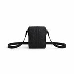 Black Embossed Leather Mini Crossbody Bag