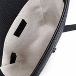 Black Embossed Leather Mini Crossbody Bag