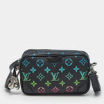Monogram Multicolor Leather Crossbody Bag (Black)