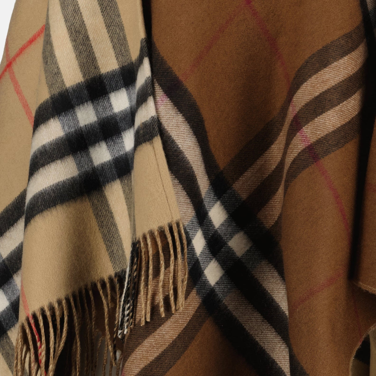 Checked poncho