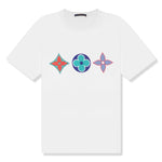 Monogram Printed Multi White T-Shirt