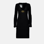 Belted V-Neck Midi Dress