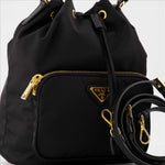 Duet Re-Nylon Mini Bucket Bag (Black)