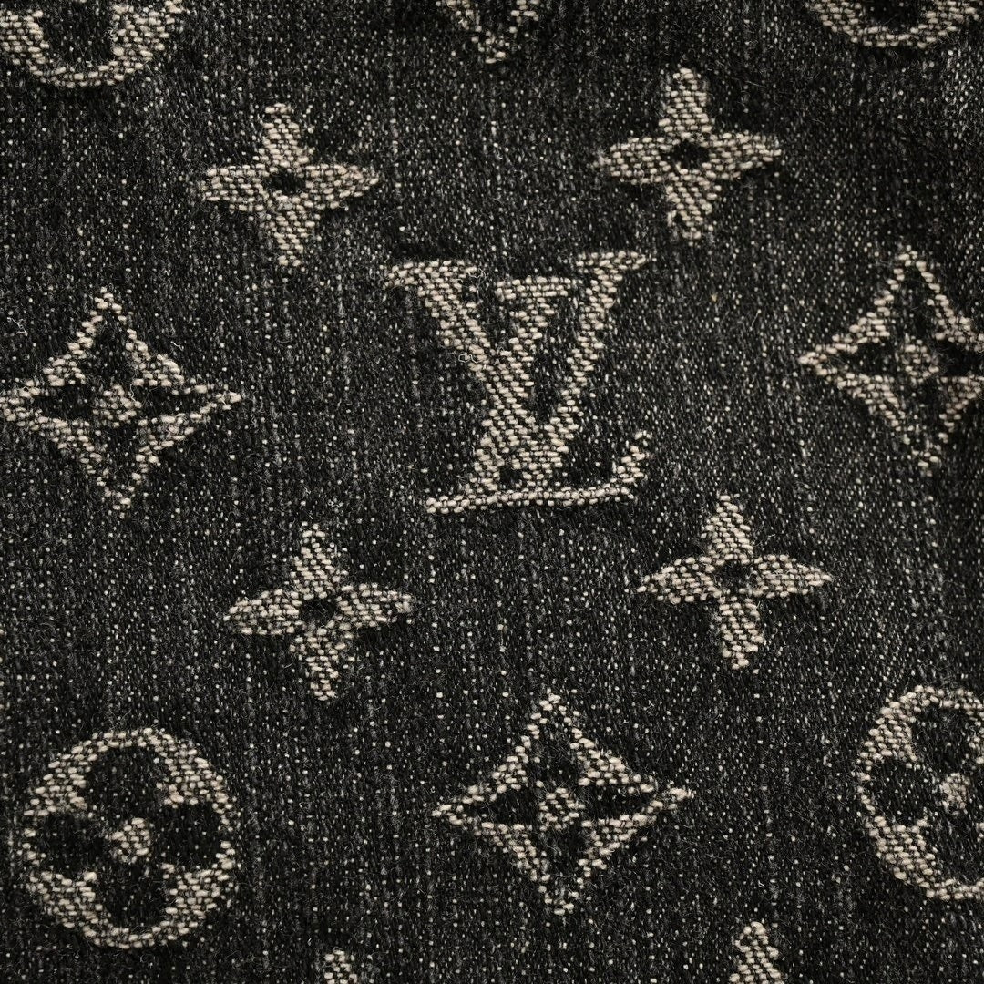 Monogram & Damier Mixed Denim Jacket – Charcoal Edition