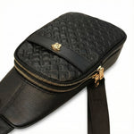 Embossed Leather Sling Bag