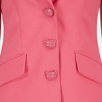 Pink Tailored Blazer with Teddy Bear Buttons